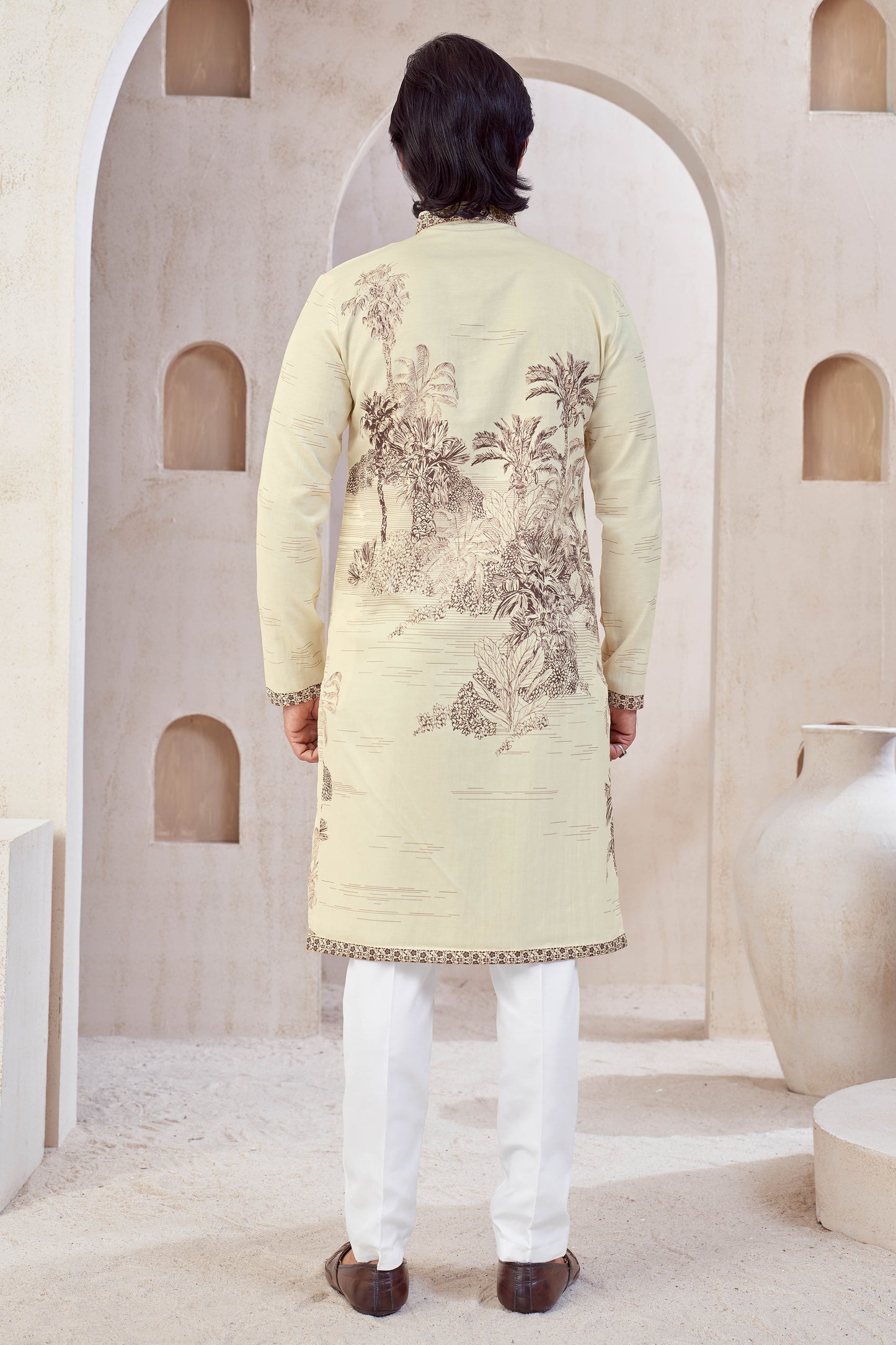 Vintage Meadow Ivory Kurta