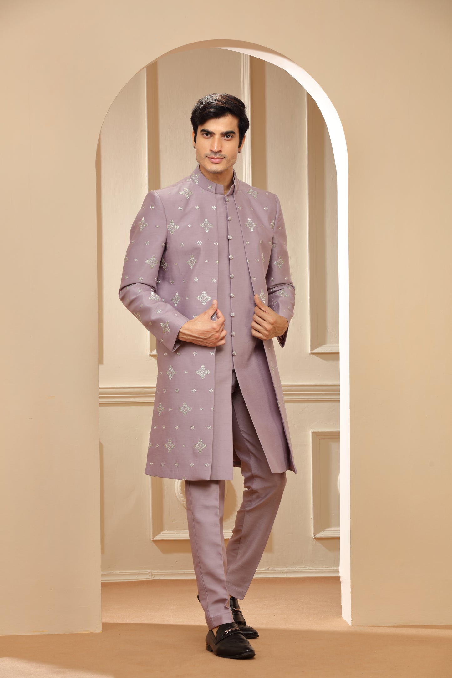 Lilac Indo Western with Pants