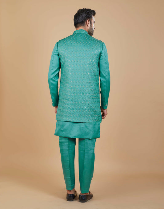 Indo Western with Long Jacket 6626