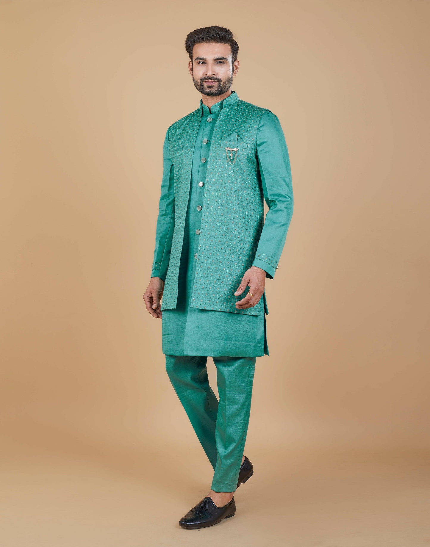 Indo Western with Long Jacket 6626