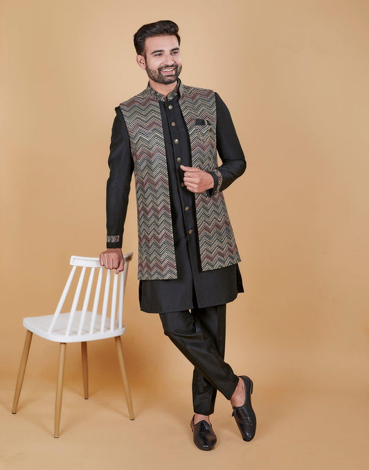 Indo Western with Long Jacket 6705