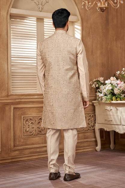 Men's Ethnic Indo-Western Kurta Set With Embroidery – Perfect For Festive Occasions