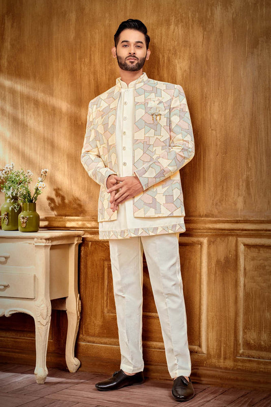 Pastel Jodhpuri Set For Men