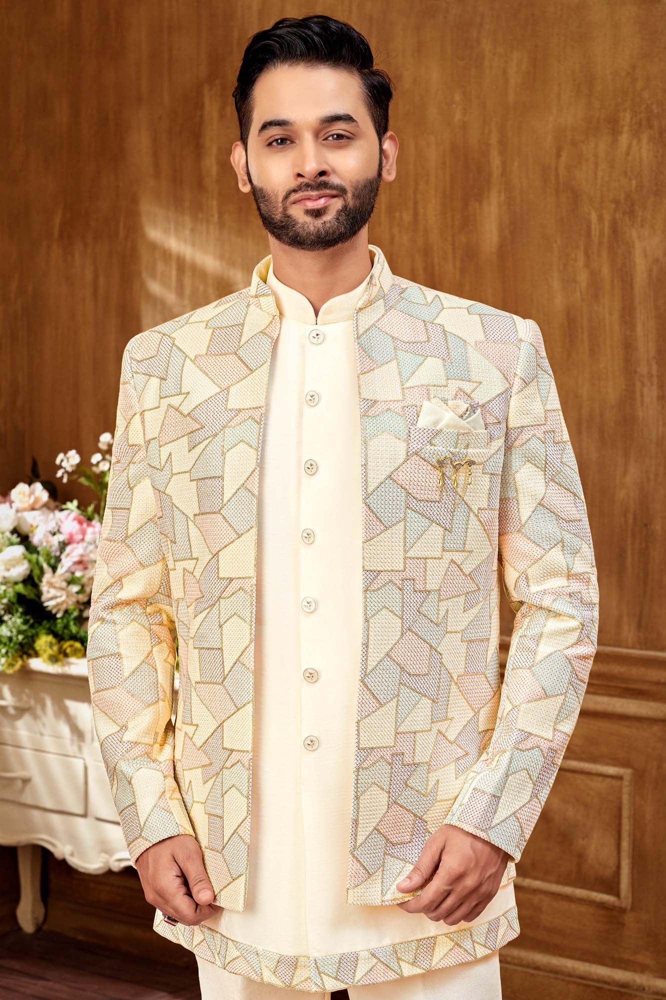 Pastel Jodhpuri Set For Men