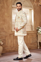 Pastel Jodhpuri Set for Men – Elegant Wedding & Festive Wear
