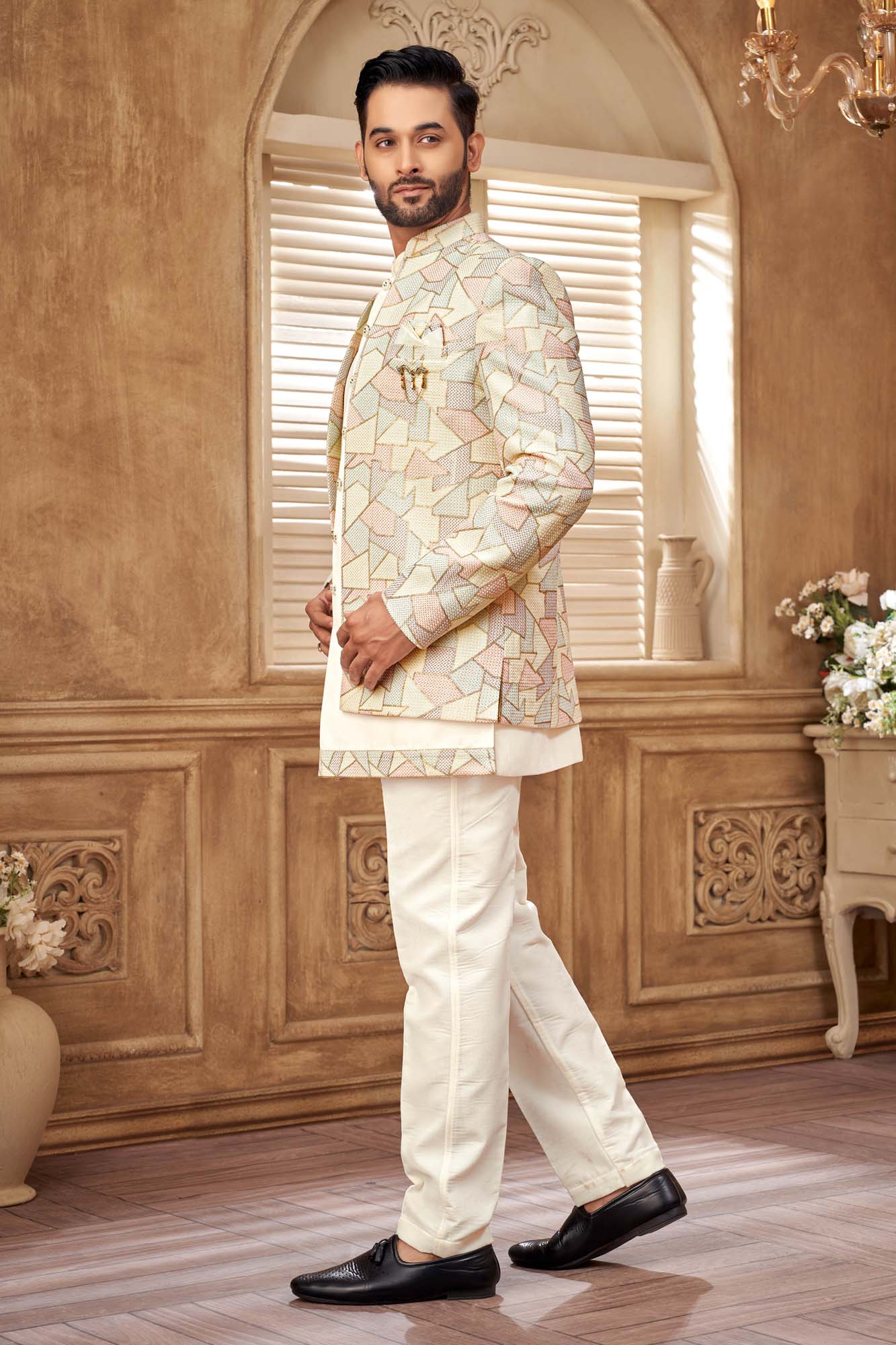 Pastel Jodhpuri Set For Men