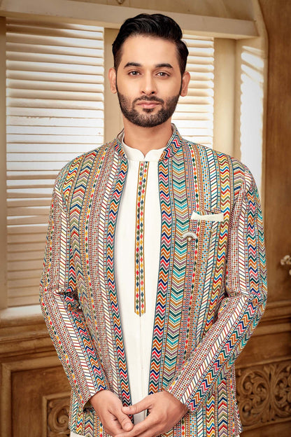 Multi Coloured Jodhpuri Set