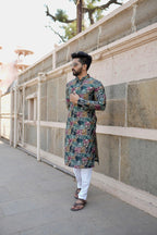 Organic Fabric Printed Kurta 11053