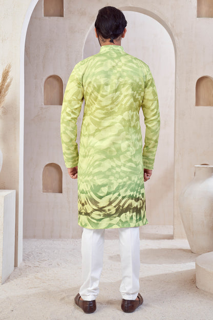 Lime Mirage Kurta