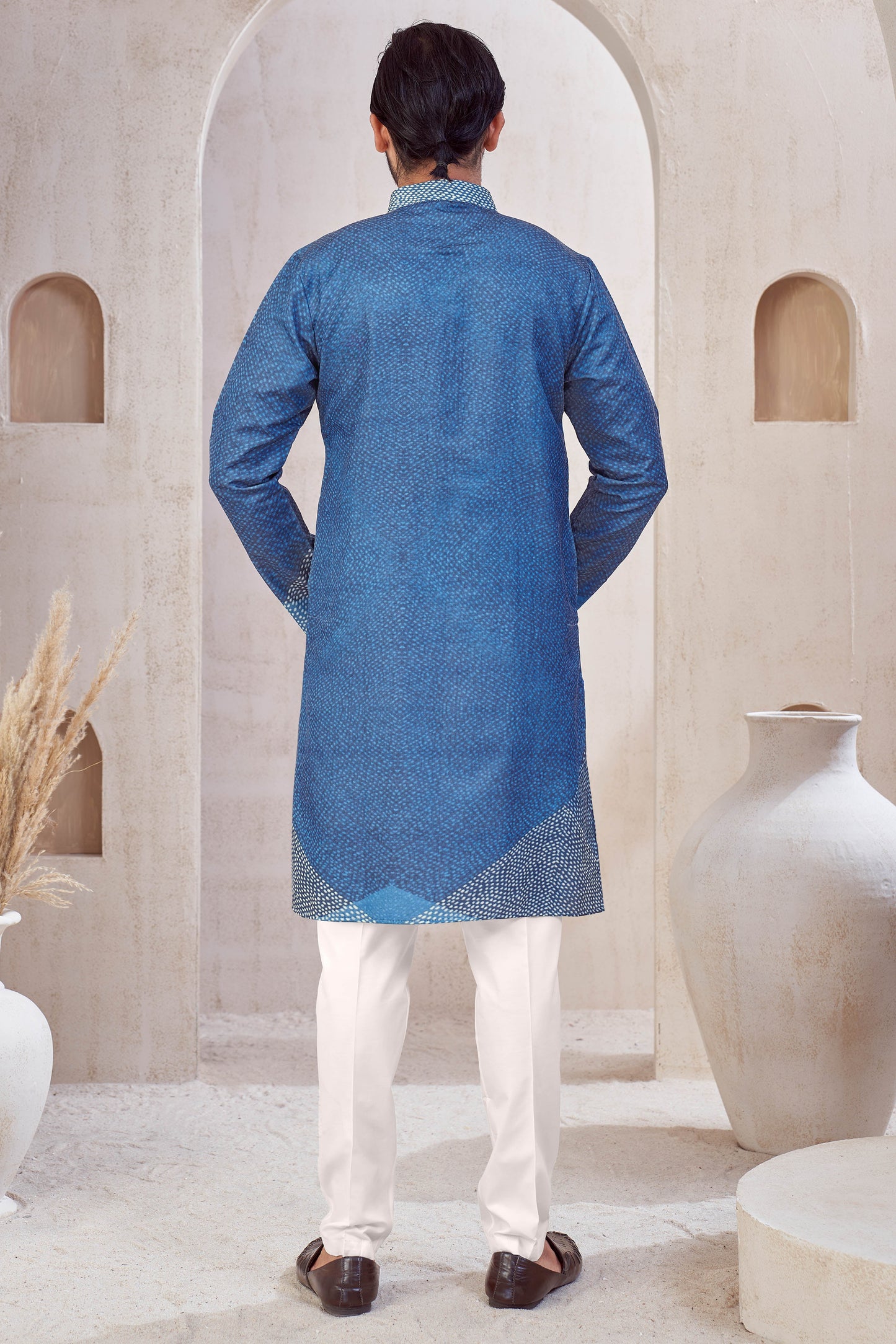 Indigo Abstract kurta
