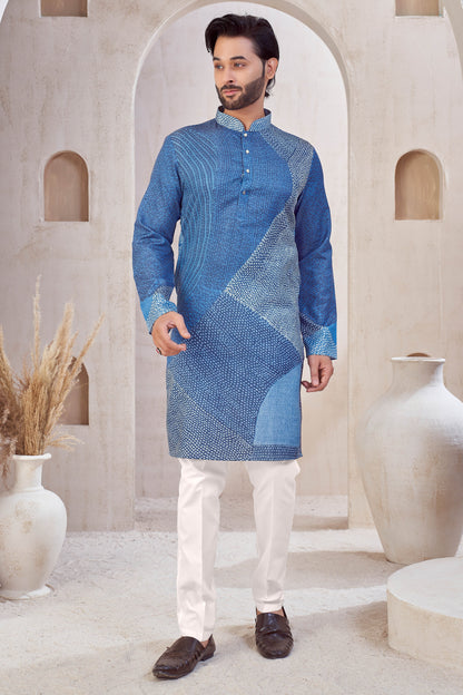 Indigo Abstract kurta