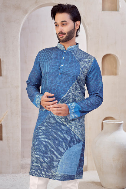 Indigo Abstract kurta