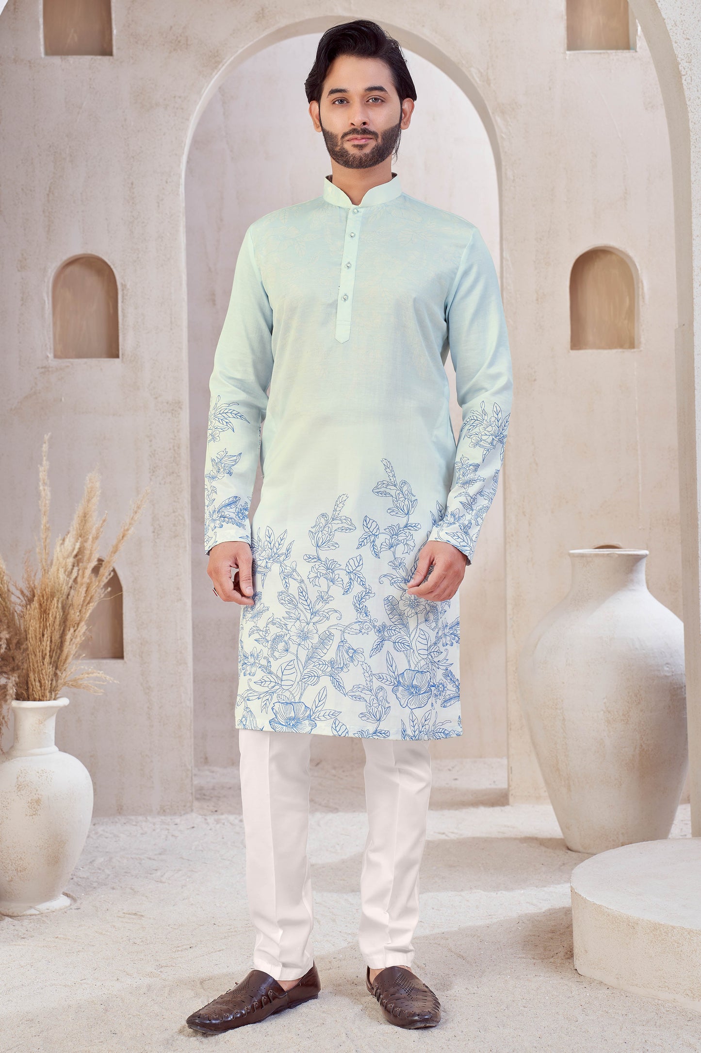Sky Bloom Kurta