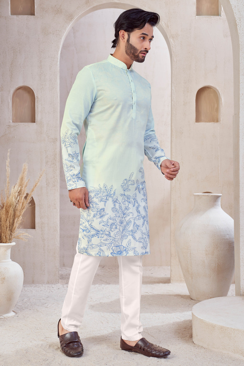 Sky Bloom Kurta