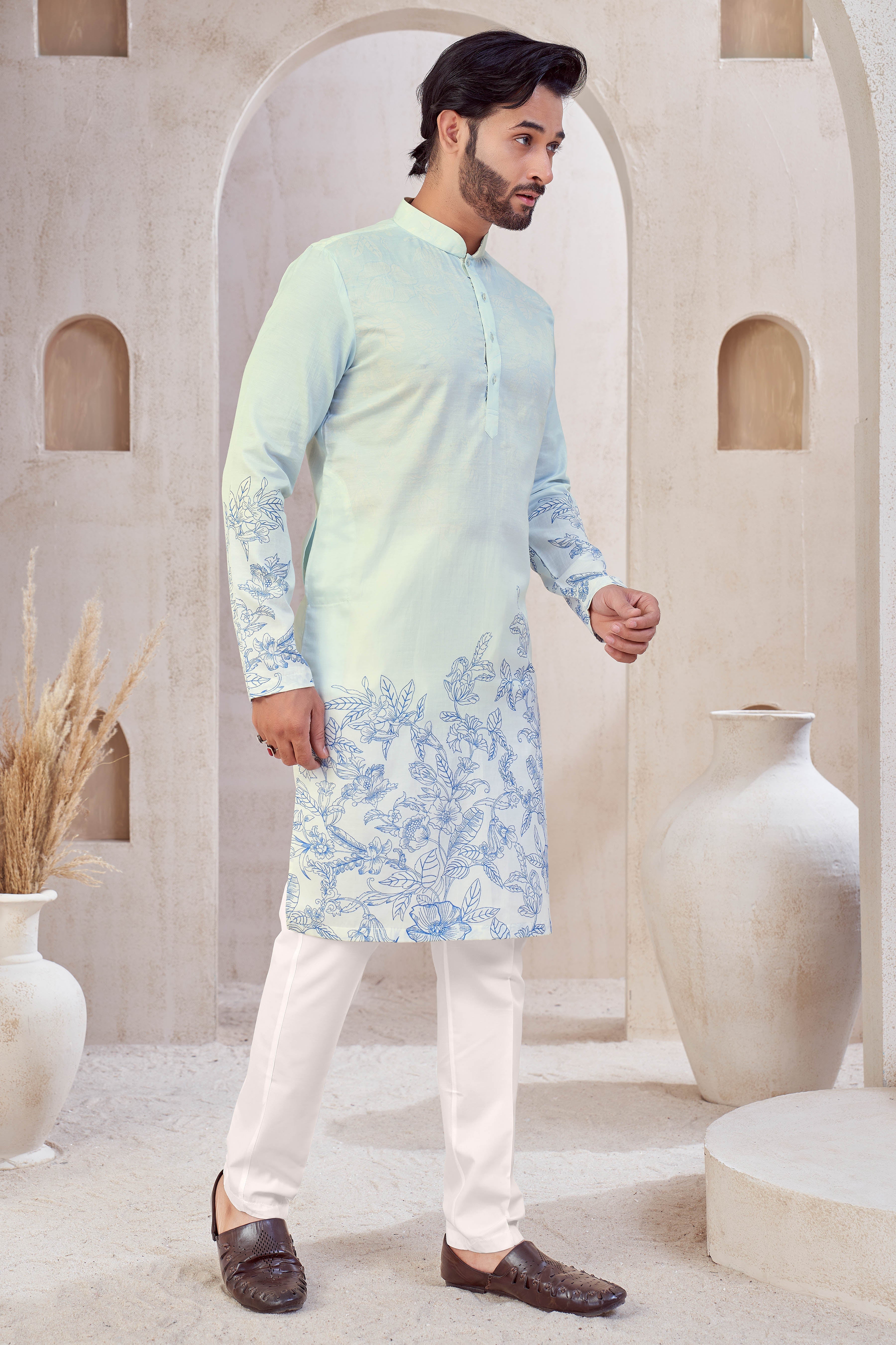 Sky Bloom Kurta