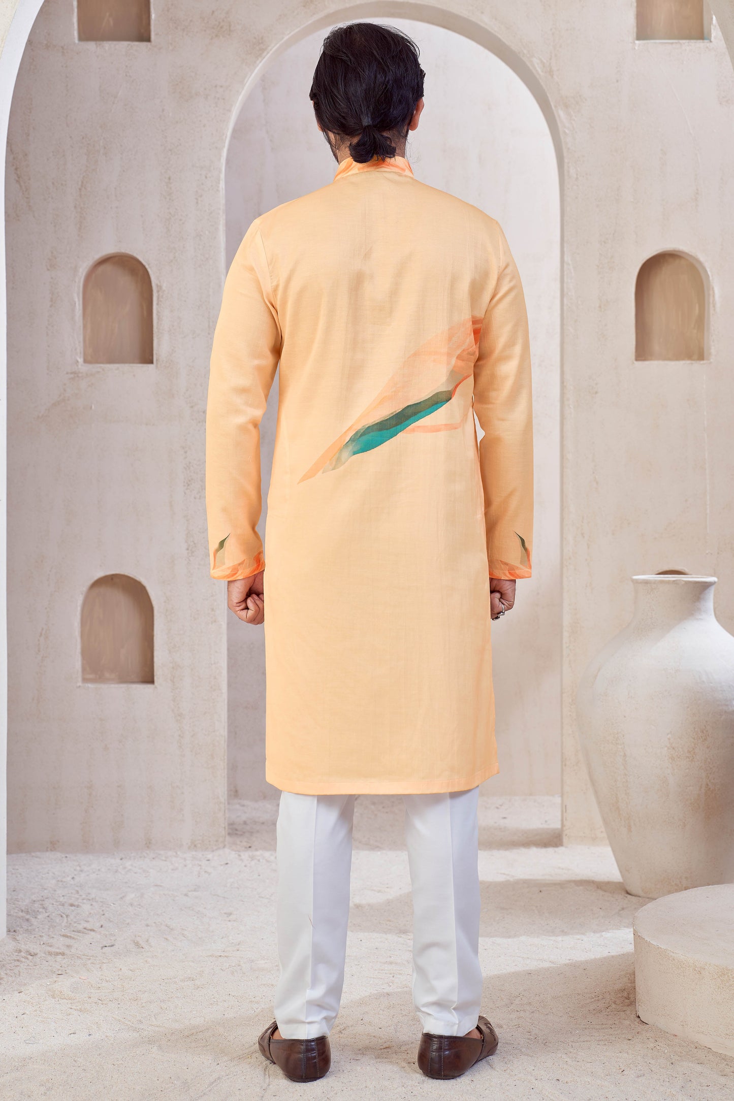 Peach Blossom Aura Kurta