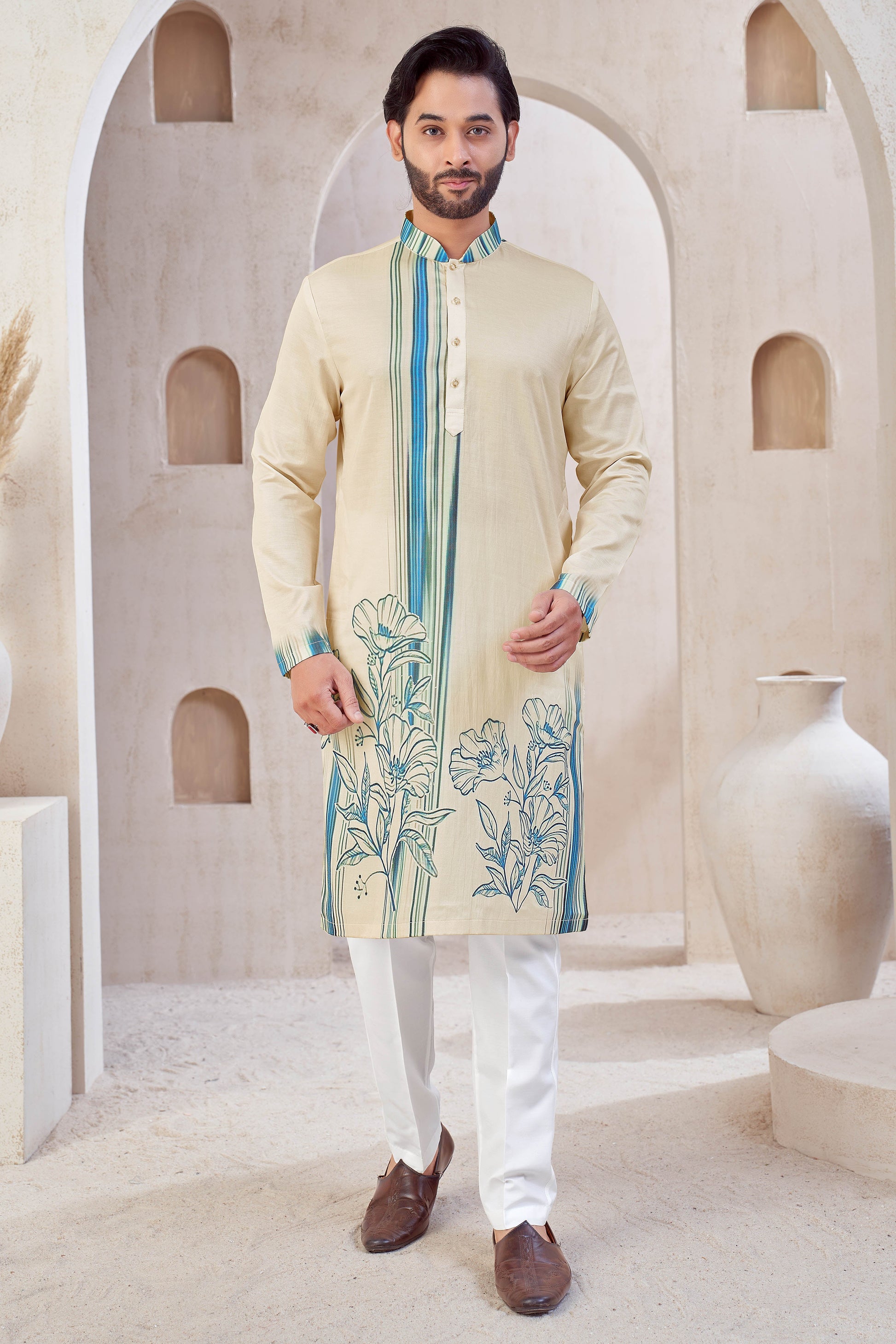 Aqua Bloom kurta 36/S - Main Image