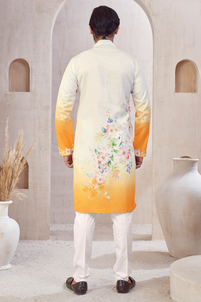 Floral Yellow Kurta