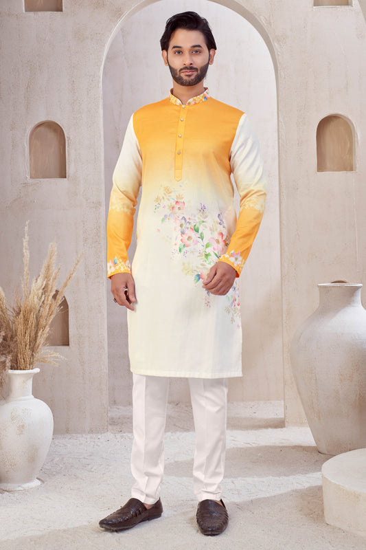 Golden Dawn Blossom Kurta
