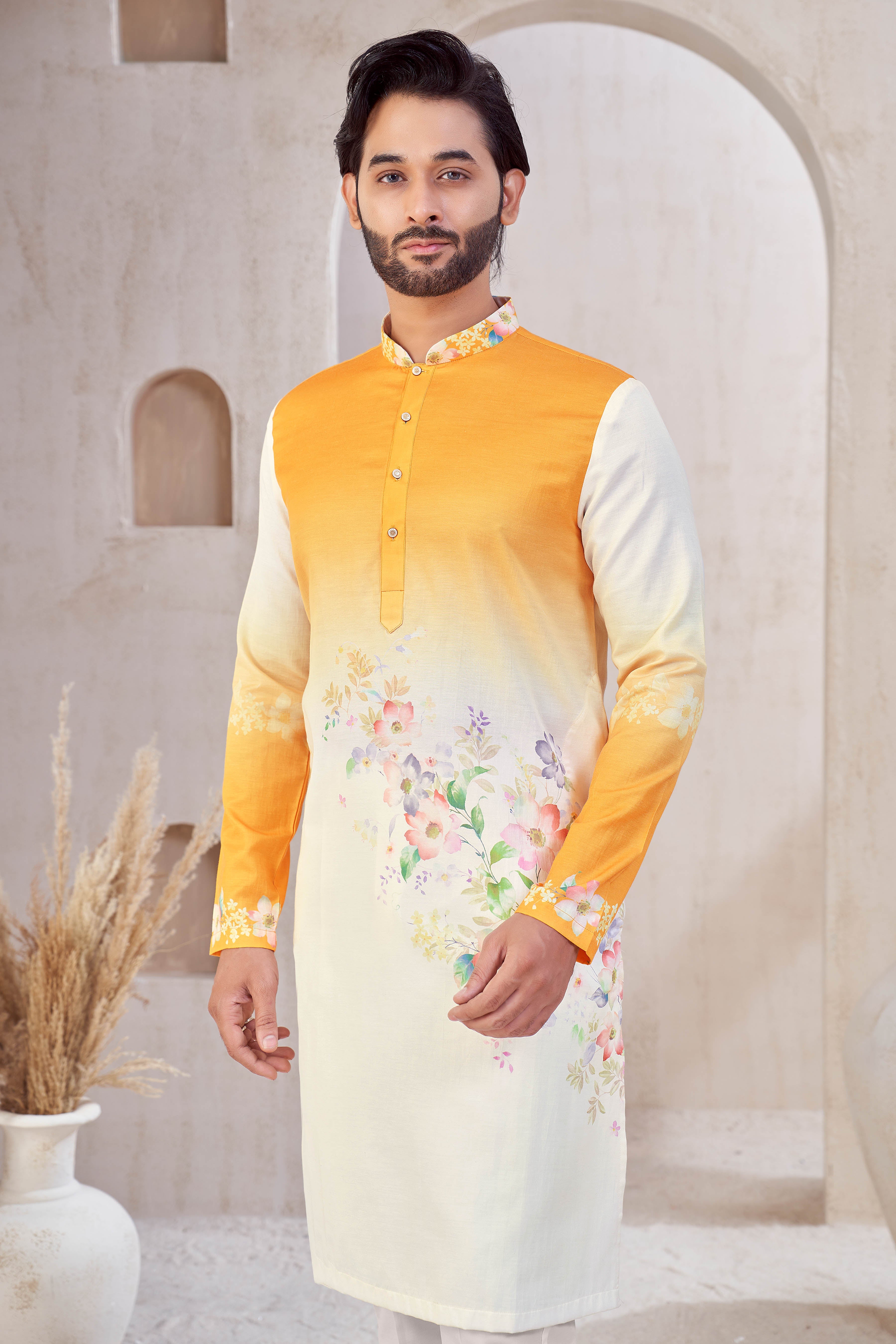 Golden Dawn Blossom Kurta