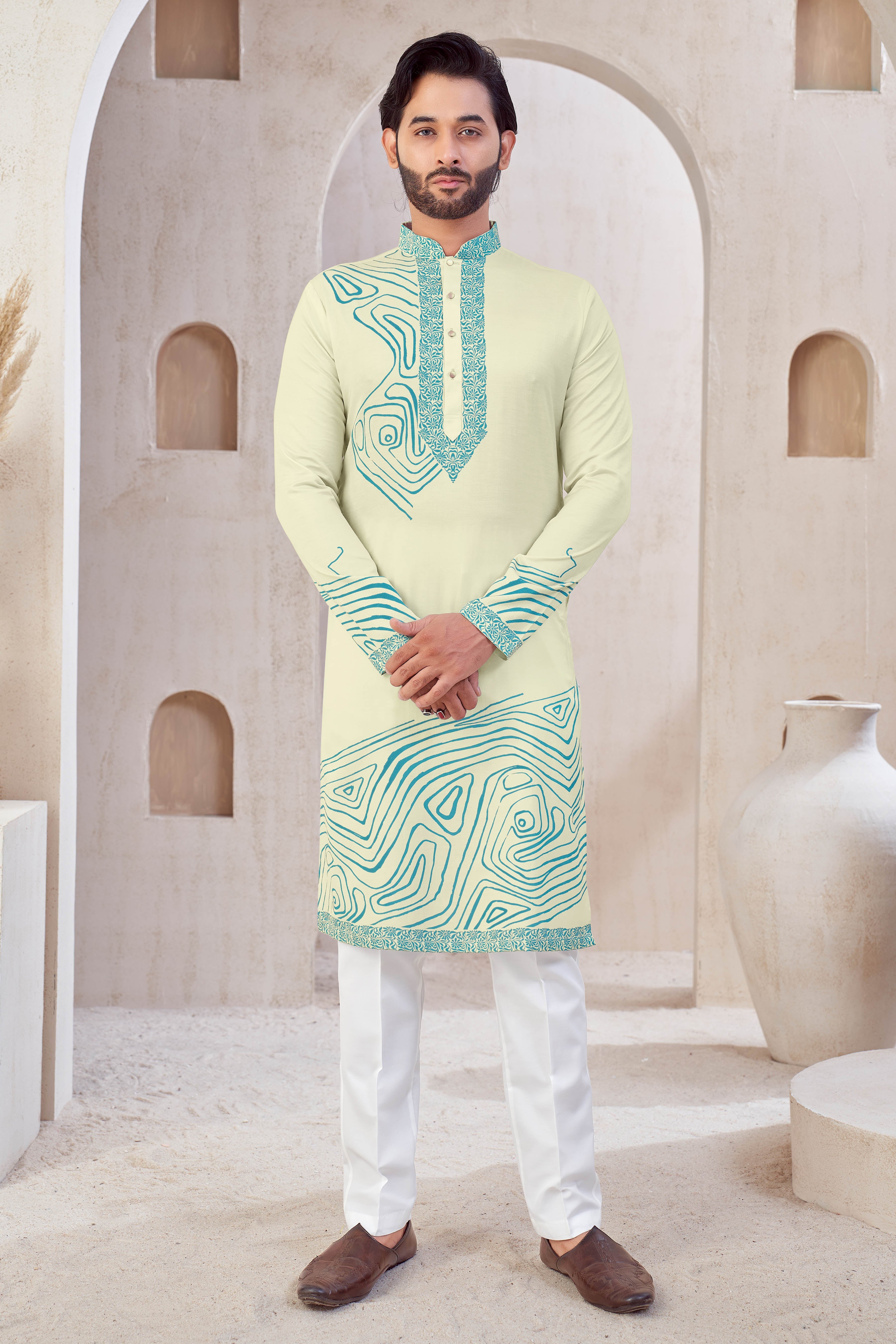 Aqua Maze Kurta