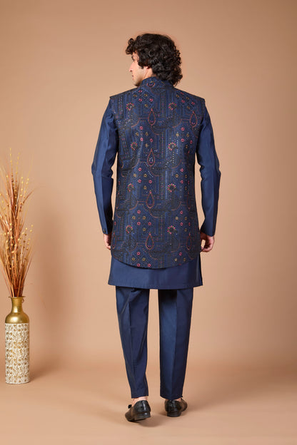 Festive Occasions Navy Men’s Indo-western