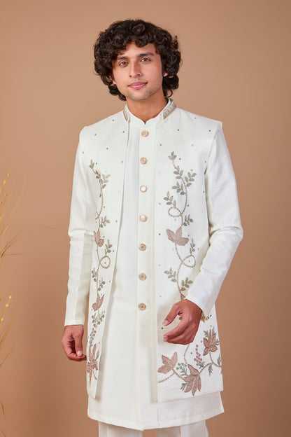 Men's Indo-western Crafted in Premium Raw Silk
