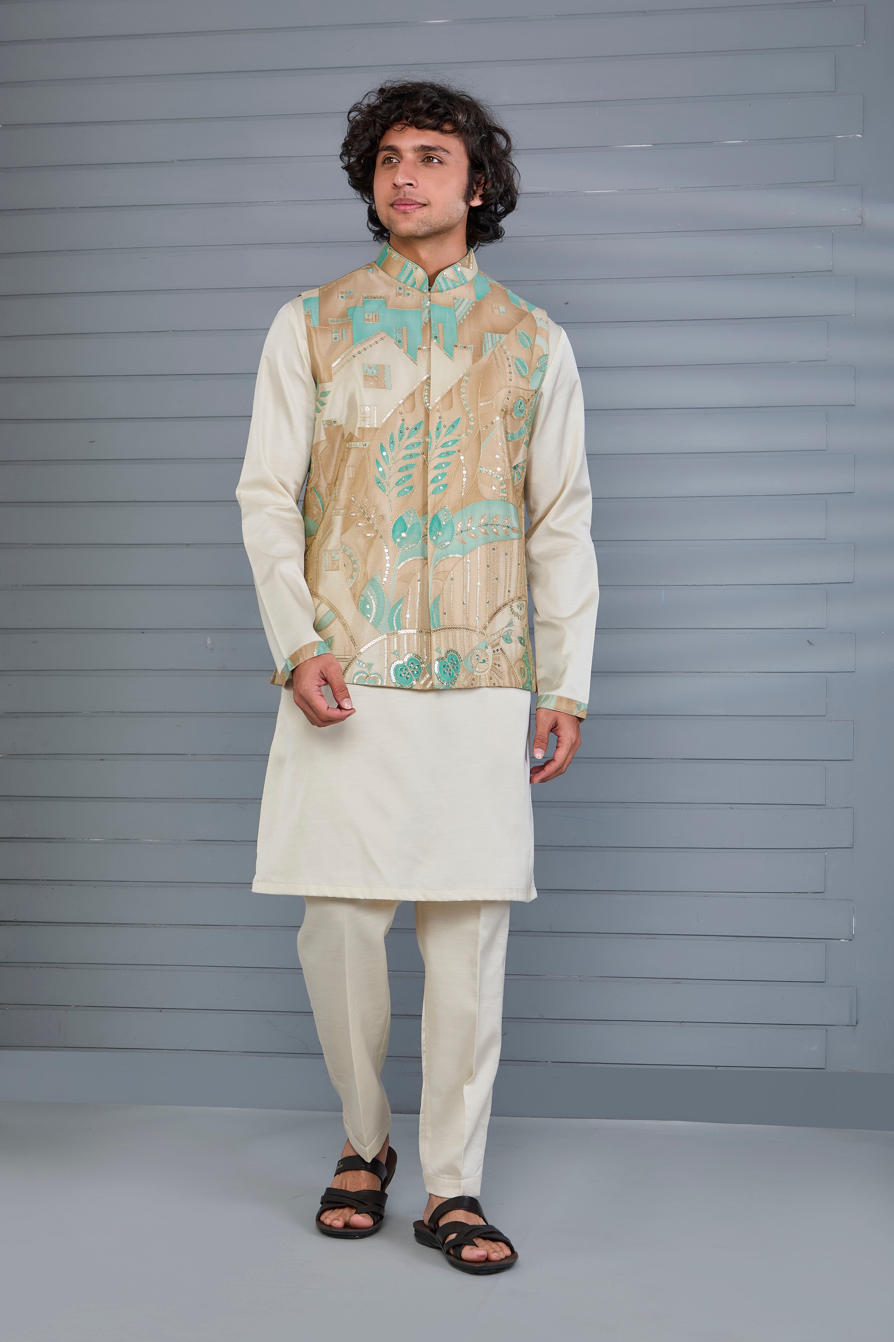 Men Kurta Jacket Set