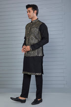 Black Kurta set for men