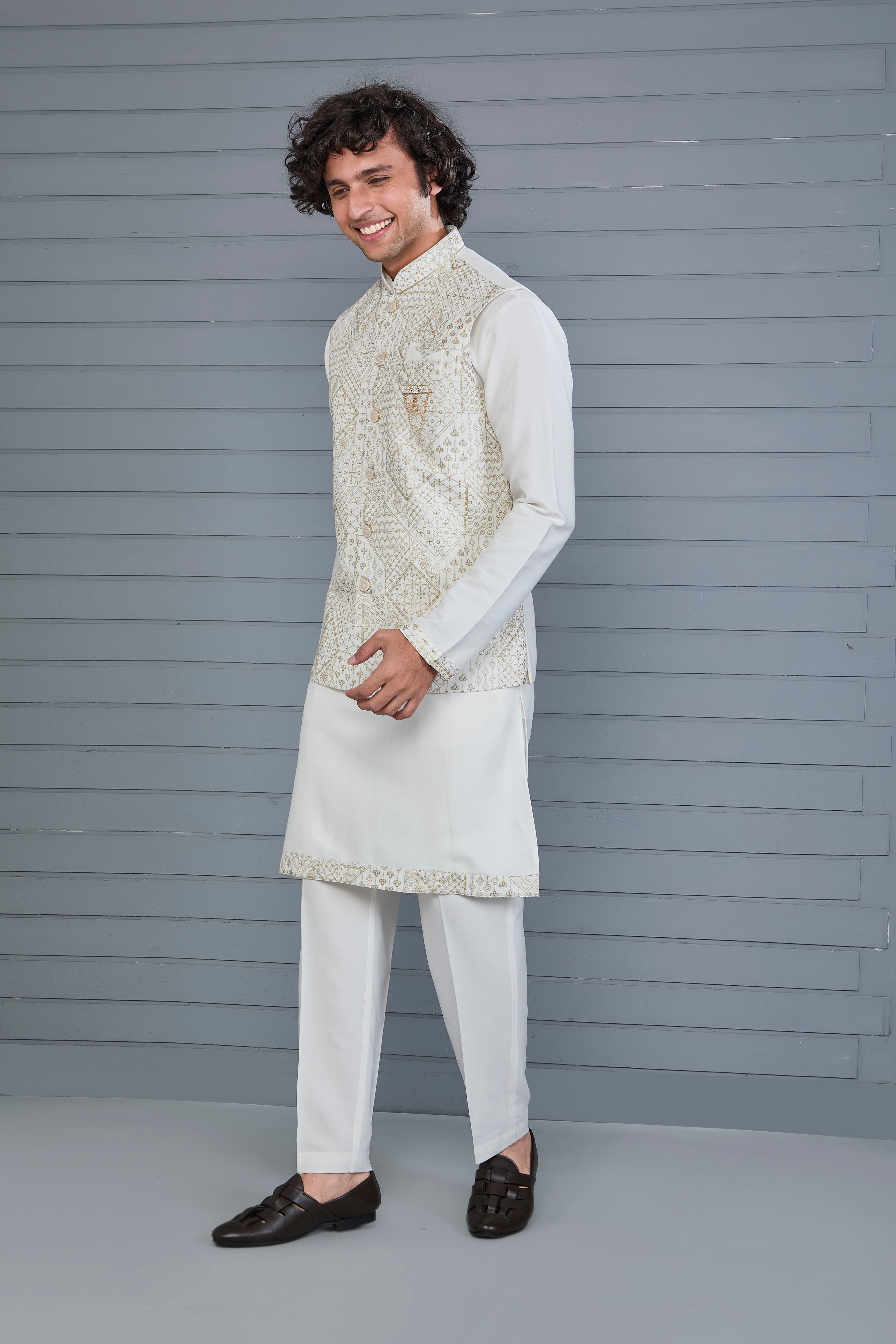 men kurta jacket set for men