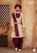 Purple Silk Peshwai for Groom – Royal Maharashtrian Wedding Wear