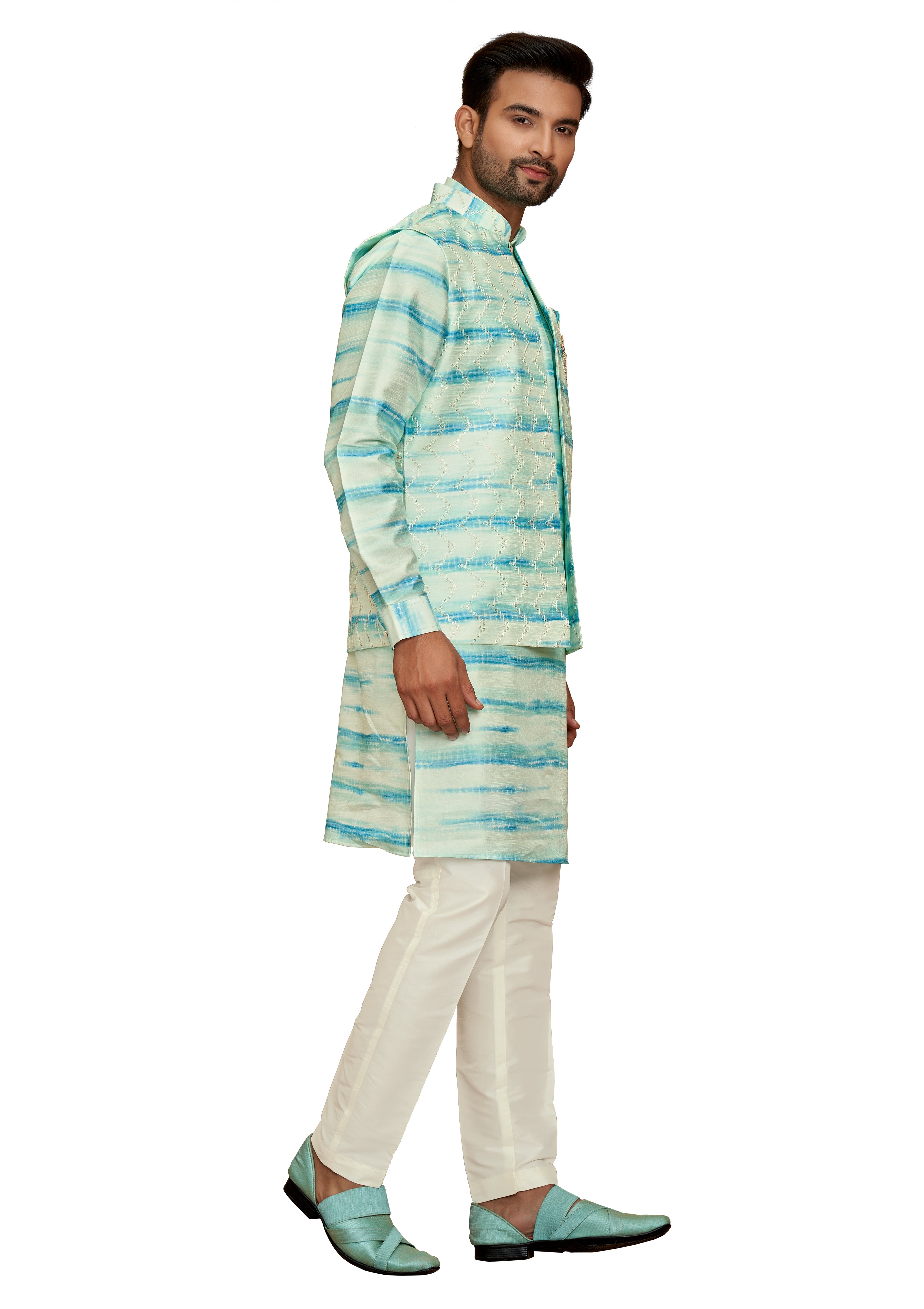 Kurta Jacket Set with Pants 6080