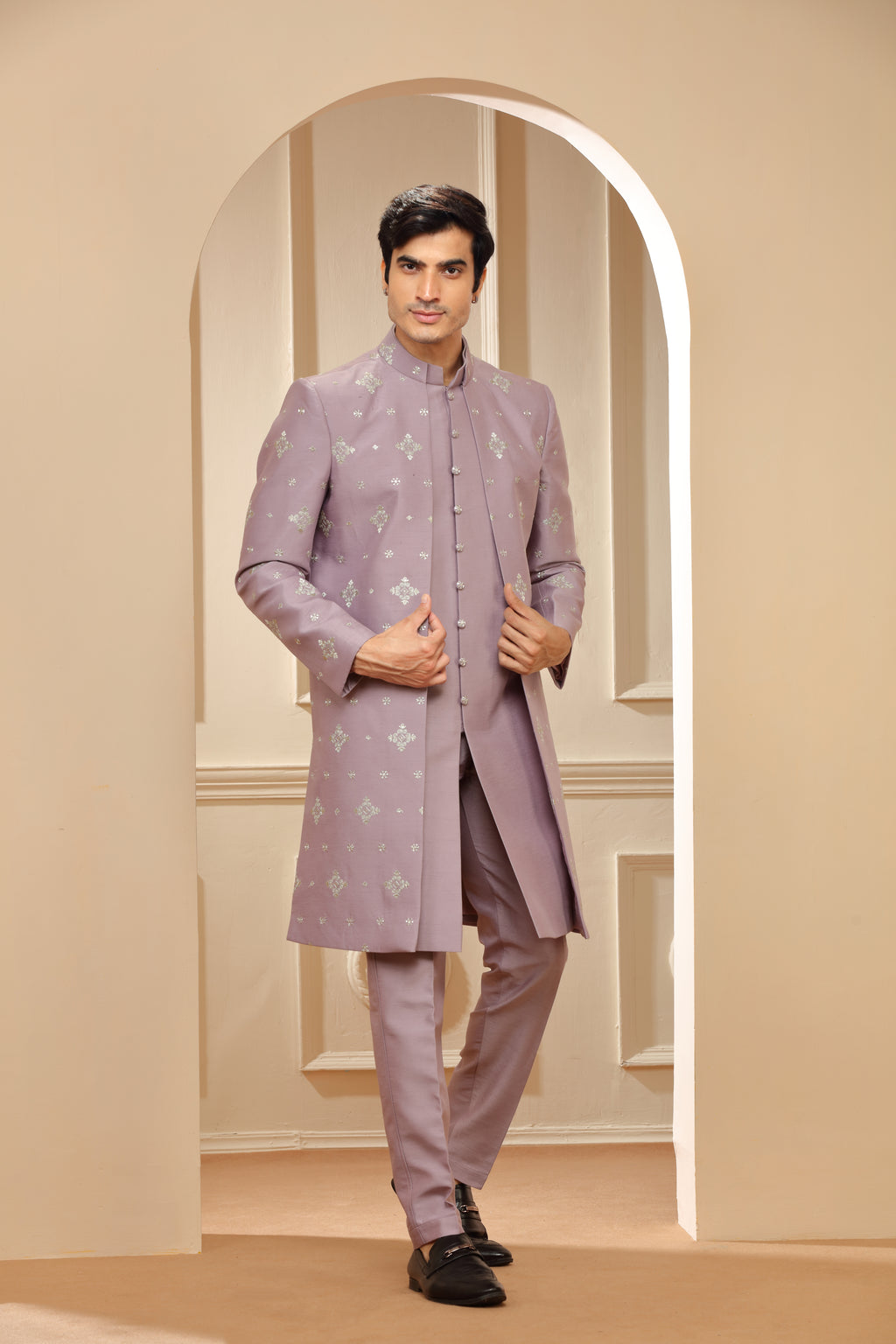 Lilac Indo Western with Pants