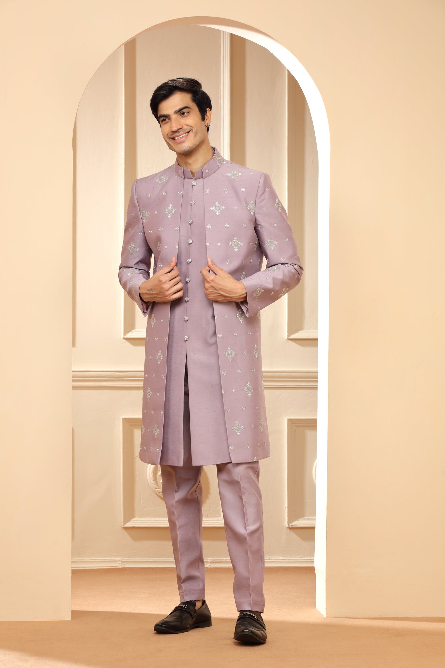 Lilac Indo Western with Pants