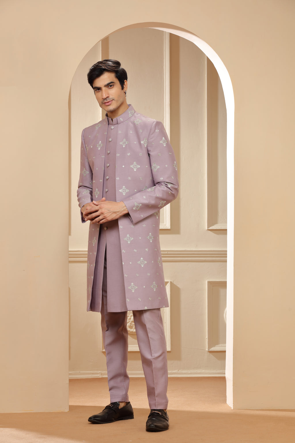 Lilac Indo Western with Pants