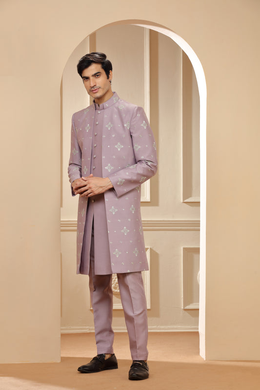 Lilac Indo Western with Pants