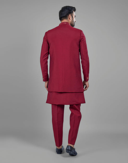 Indo Western with Long Jacket 6616