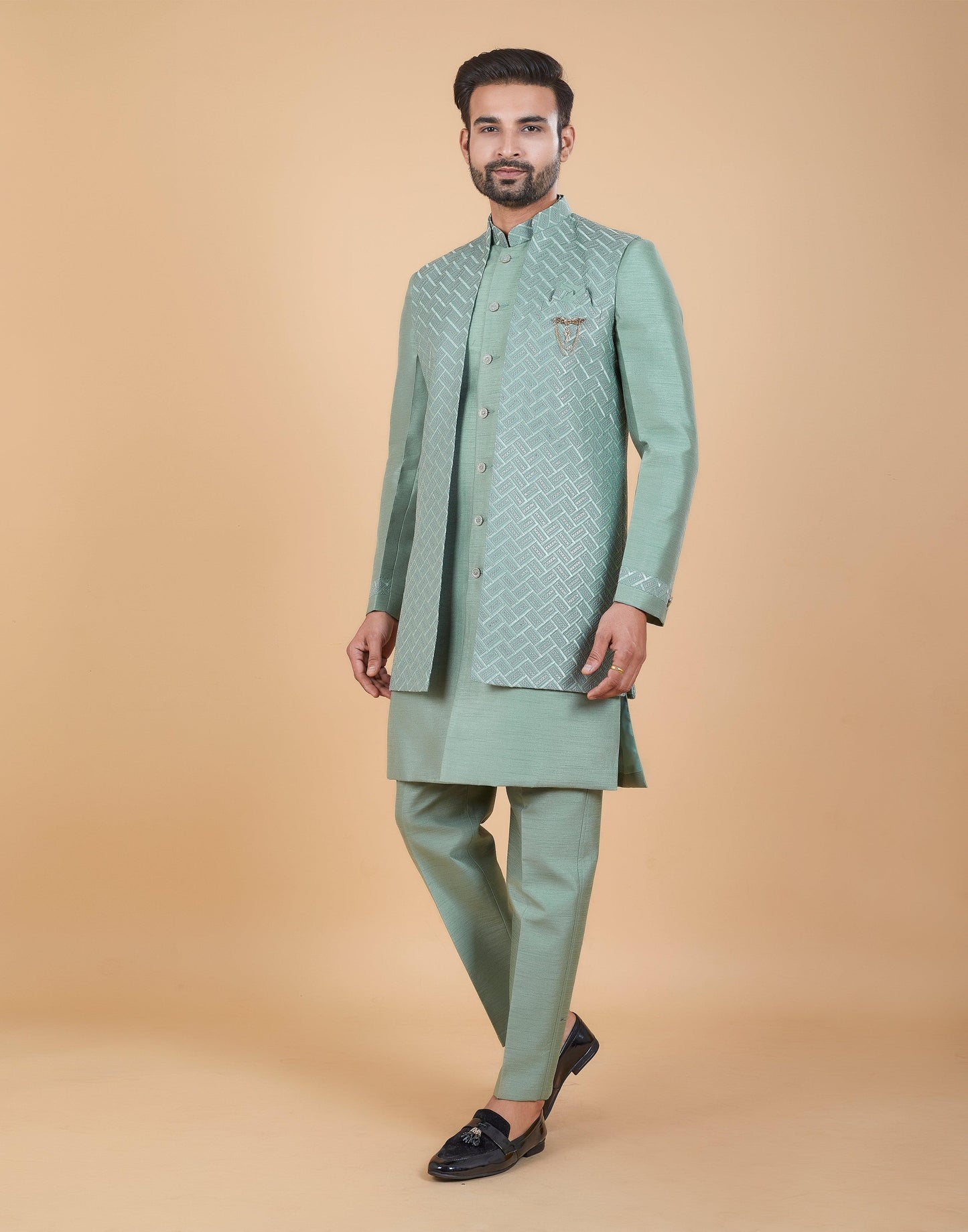 Indo Western with Long Jacket 6618