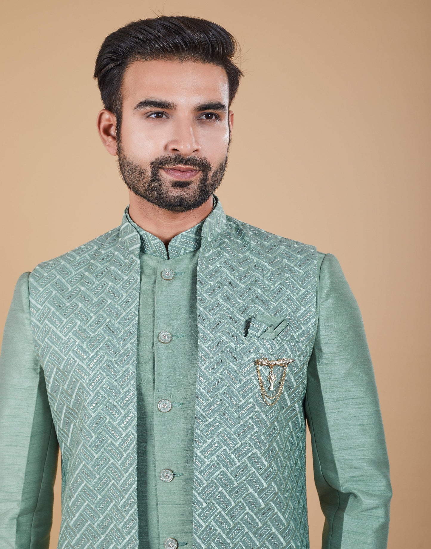 Indo Western with Long Jacket 6618