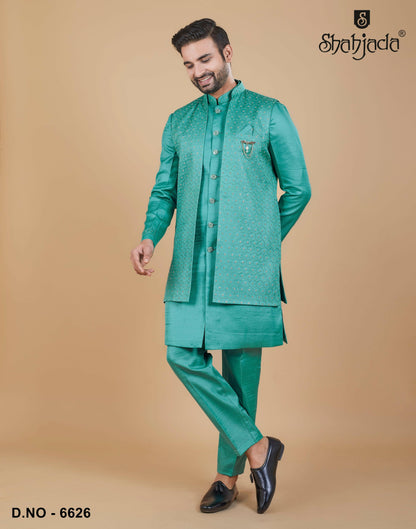 Indo Western with Long Jacket 6626