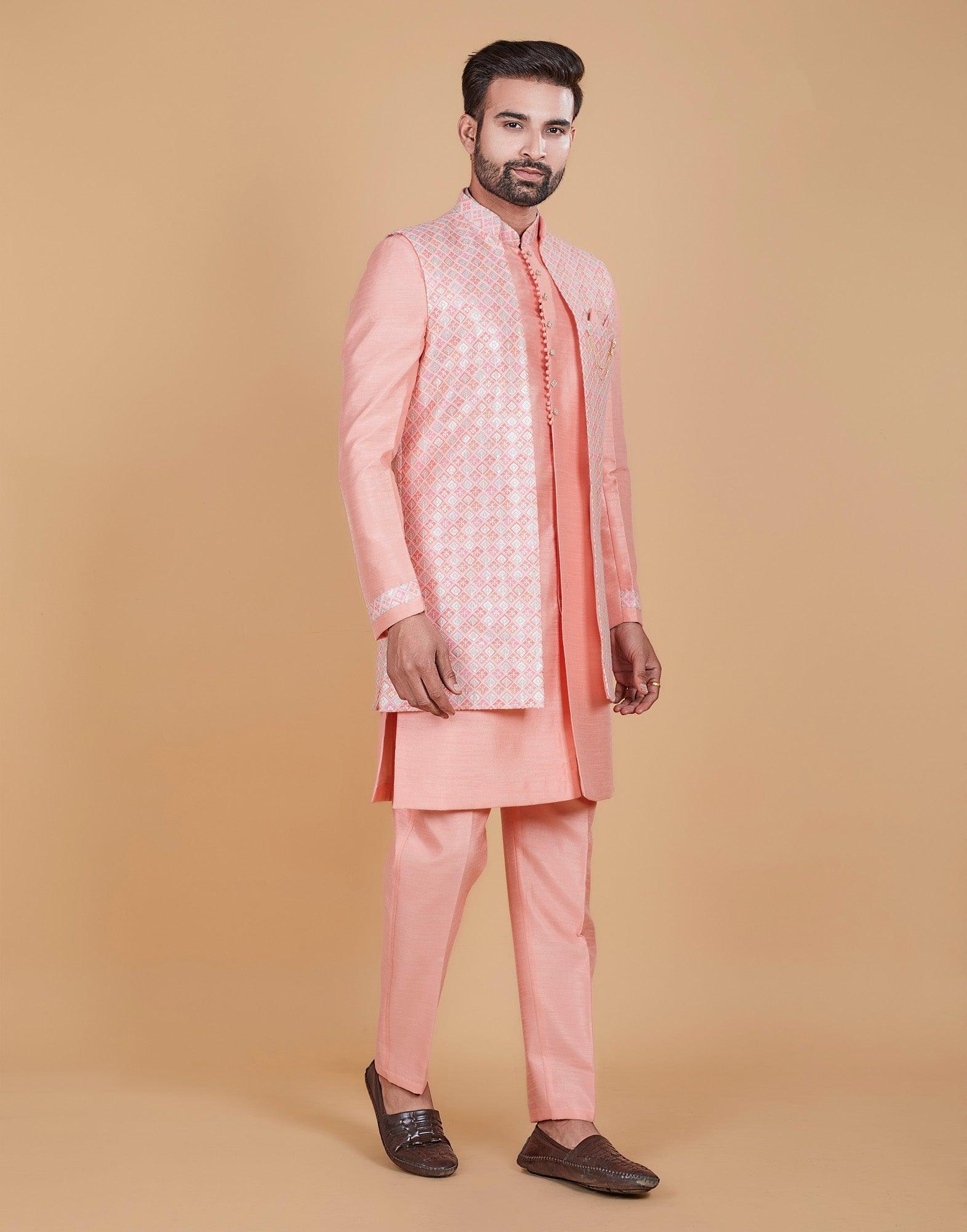 Indo Western with Long Jacket 6708