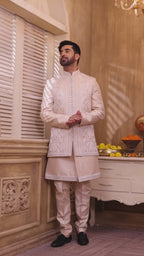 Men's Embroidered Jacket and Indo Western Set