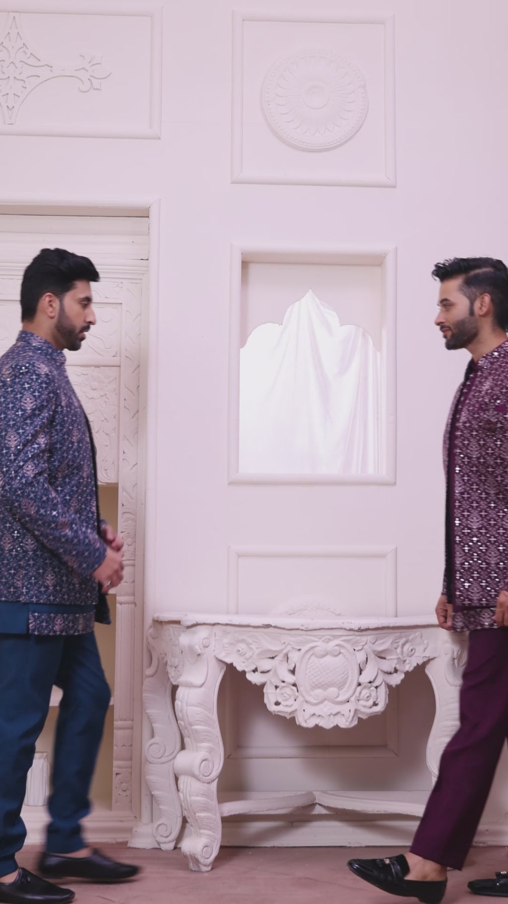 Stunning Teal Green Jodhpuri Set With Intricate Embroidery For Men
