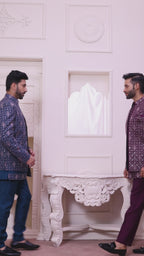 Stunning Teal Green Jodhpuri Set With Intricate Embroidery For Men
